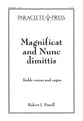 Magnificat and Nunc Dimittis SA choral sheet music cover